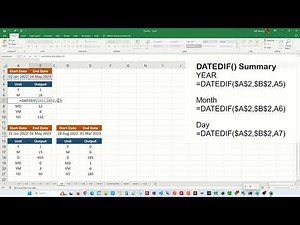 Why not to use DATEDIF() - Excel Tips and Tricks