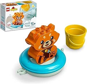 LEGO DUPLO Bath Time Fun: Floating Red Panda 10964 Bath Toy for Babies and Toddlers Ages 1.5 Plus Years Old, Baby Bathtub Water Toys, Easy to Clean
