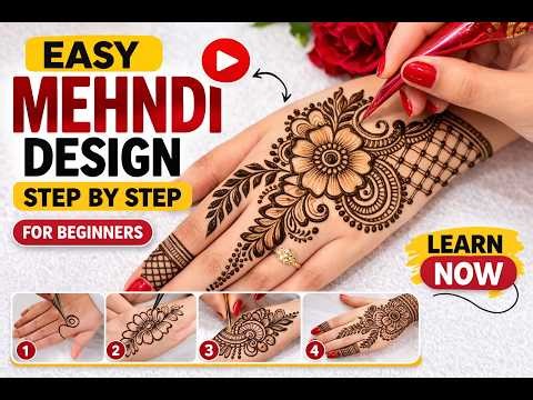 Easy Mehndi Design for Beginners | Simple Mehandi Design Step by Step
