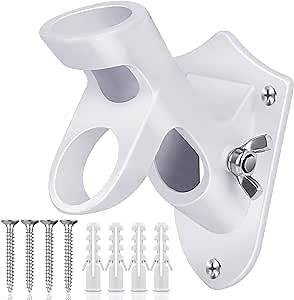 HOOPLE Flag Pole Holder for Outside House, Flag Holder, Flag Holders for Outside, Heavy Duty Flag Pole Mounting Bracket, Flag Bracket, Aluminum Rust Free Coated, Stainless Hardware 1" Diameter