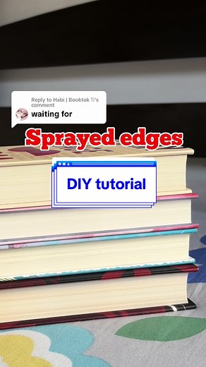 Replying to @Habi | Booktok 𐙚 finally had the time to film and edit the tutorial video #sprayededges #sprayededgebooks #diysprayededges