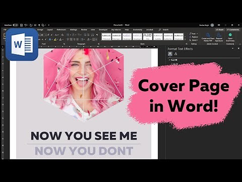 Cover page in Microsoft Word (Tutorial Microsoft Office, Geometric Design, Beginner, Graphic Design)