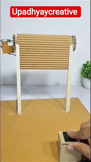 DIY DC Motor Mini Shutter Working Model Using DC & Cardboard #shorts#dcmotor#motor#workingmodel