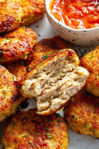 This is for you if all you have is ground chicken and want to make my viral chicken fritter recipe! These are juicy, cheesy, and come together in minutes. Honestly, one of my favorite ways to use up ground chicken. And right now’s the perfect time to make them -- watch and I'll tell you why. 🙂 ✨ Tap the heart and say CHICKEN if you want the details! ✨ #wholesomeyum #healthyrecipes #chicken #groundchicken #highprotein | Wholesome Yum - Easy Healthy Recipes