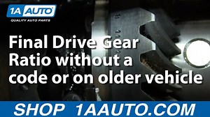 How to Determine Final Drive Gear Ratio Without a Code