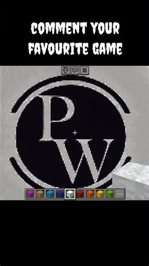PW Logo Build In Minecraft 🎁🎊💥🎉 #shorts #pw #build #logo #gaming #minecraft #viralshorts