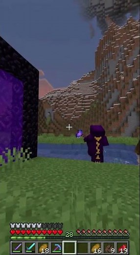 Minecraft Multiverse: Entering a Strange Portal to Unknown Worlds 🔮🌌 #minecraft #shorts