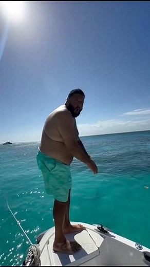 Holy Water "DJ Khaled" Jump in Ocean 🇩🇴🌊 #djkhaled #dominican #shorts