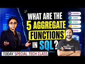LIVE : What are the 5 aggregate functions in SQL?| (COUNT, SUM, AVG) | Kaashiv Infotech