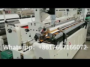 Automatic coreless 1800 toilet tissue paper towel rewinding making machine with mechanical arm