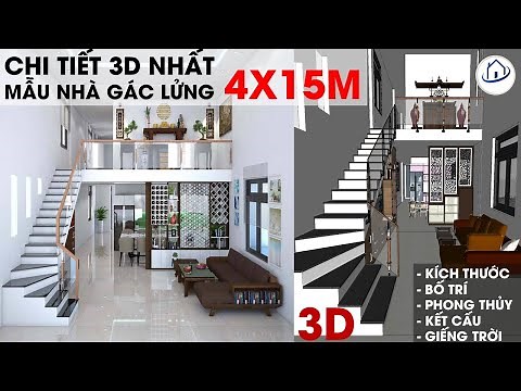 🆗 CHI TIẾT Mẫu Nhà Gác Lửng 3 Phòng Ngủ Được Yêu Thích Nhất Hiện Nay