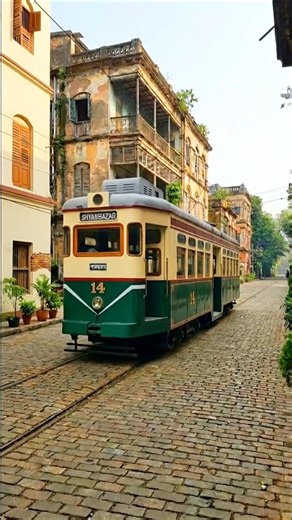 🚋 Vintage Tram in Historic Street | Timeless City Transport#VintageTram #HistoricStreet #OldCityVibe