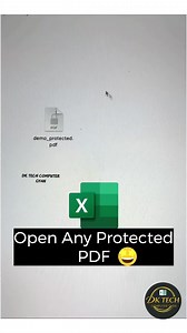 Open Any Protected PDF 😎 | This PDF Trick Is Amazing😍 #howto #short #PDF #password #fblifestyle #locked | DK TECH Computer GYAN