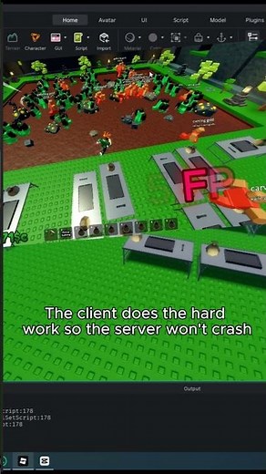 The power of Client Animating #robloxdev #robloxstudio #robloxgames #optimization