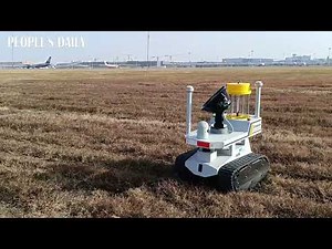 China’s first track-based bird-dispersal robot helps prevent bird strikes at a Hangzhou airport