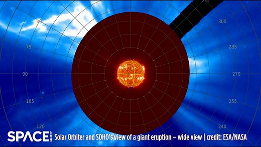 Solar Orbiter spacecraft captures huge eruption on the sun (video)