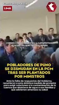 EXTREME PROTEST! Puno delegation strips at the PCM to demand Government attention