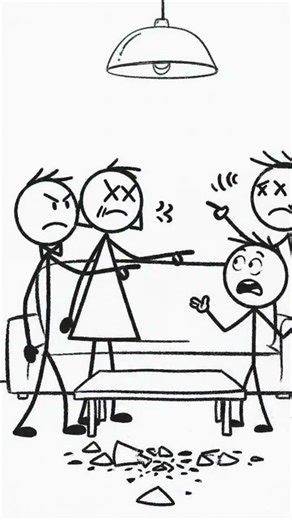 When the parent messes up… but somehow it’s your fault. 😳✏️ #animation #stickman