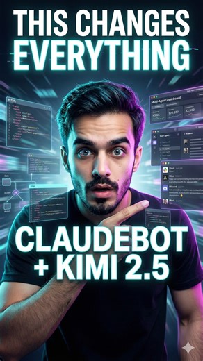 Ahmad Muhammad on Instagram: "This open-source AI combo is honestly insane. ClaudeBot + Kimi 2.5 just unlocked something most people aren’t ready for. You can drop in any screenshot, document, or video — and it turns it into working code, automated workflows, or even hundreds of AI agents running at once. Show it a screenshot? It generates pixel-perfect HTML and CSS instantly. Connect it to Slack or Discord? It monitors conversations, answers questions, logs bugs, and handles everything automati