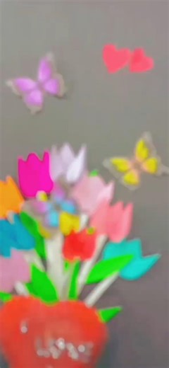 love ❤️ Card Idea #Beautiful Flower Pot Card #ytshort #diy #easy #craft #rubihandcraft