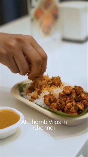 ThambiVilas Cafe & Co on Instagram: "Chennai knows seafood best when it’s kept simple. Inspired by the East Coast belt, Puthur Prawn Roast follows the coastal rule — fresh prawns, quick tawa fire, no heavy masala. 📍Now serving at Thambivilas, Chennai #ChennaiFoodies #ChennaiEats #ChennaiSeafood #TamilFood #Thambivilas"