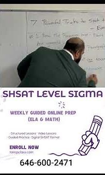SHSAT Online Course Lesson 2: Finding the Main Idea #SHSAT #testprep