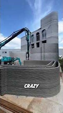 🏗️ The Future of Housing: Giant 3D Printer Builds a Full House! 🏡✨#shorts