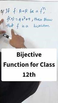 Bijective Function Question Solved | One-One and Onto #class12maths