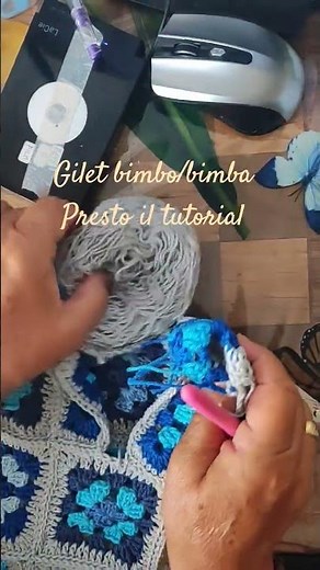 💞💛Granny Square Crochet Vest for Kids - Full Tutorial for All Sizes #shorts_video