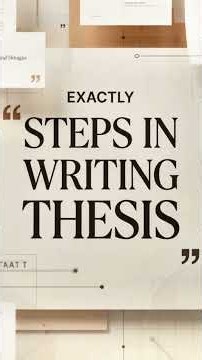 Steps in Thesis Writing | Complete Thesis Structure | Professors INK