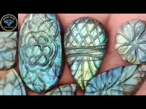 Labradorite mughal carving