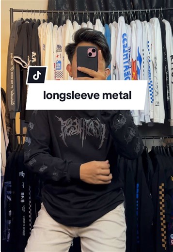 Stylish Long Sleeve Metal T-Shirt for Men
