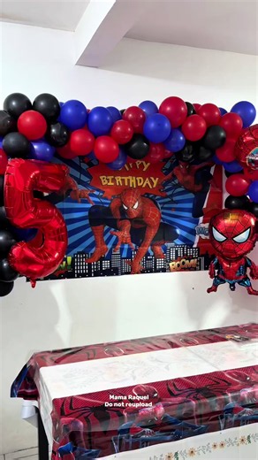 DIY Balloon Backdrop Spiderman Theme Design #partyneeds #diybackdrop #backdrop