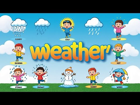 Kids vocabulary - Weather - How's the weather? - learn English for kids - English educational video