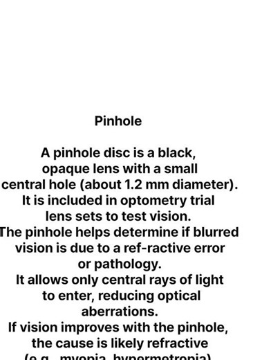 About Pinhole #M.S.vision optical #PinholeTest #EyeCare #VisionCheck #introduction Pinhole