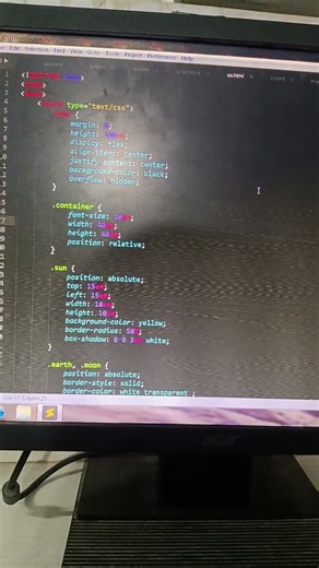 solar system in html & CSS.