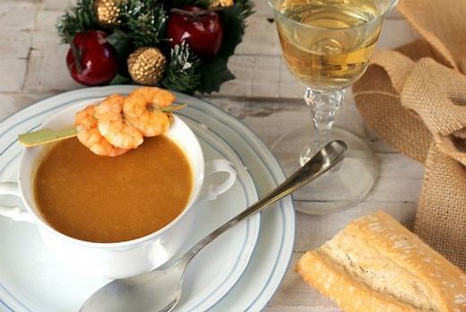 Bisque de langostinos, el mejor entrante calentito para las cenas de Navidad