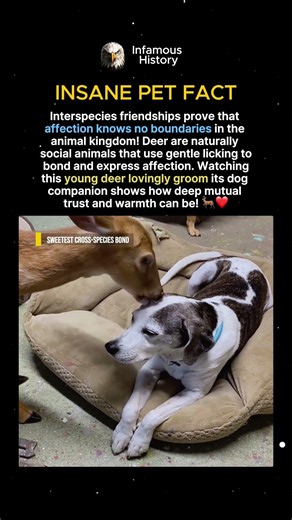 SPECIAL FRIENDSHIP BETWEEN A DEER AND PUP! 🐾
