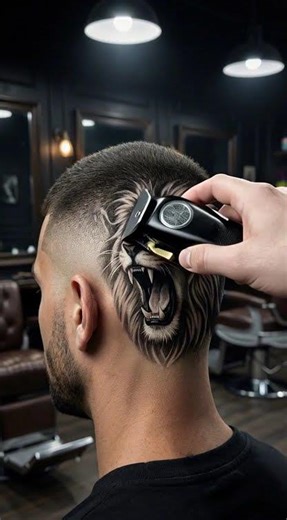 The Lion Hair masterpiece" 🦁✨ | Hyper-Realistic Barber Art Transformation #hair #hairstyle
