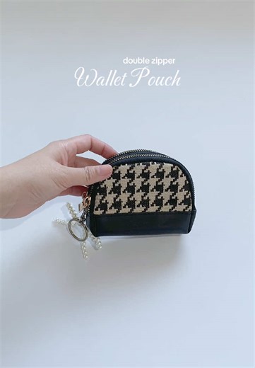 Double zipper wallet/pouch/ coin purse ✨🖤 #walletph #coinpurse #doublezipperwallet #aestheticwallet #affordablewallet