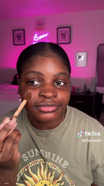 Replying to @☆ not me posting this late 👀 #asmr #fyp | E L F Halo Glow Foundation