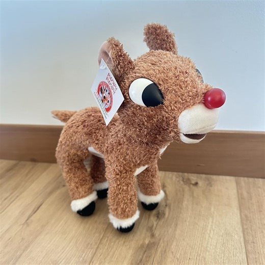 New Tags Rudolph the Red Nosed Reindeer Musical Plush 10" Battery Operated 2004 - Etsy
