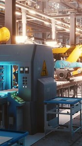 Automobile assembly line production in car factory