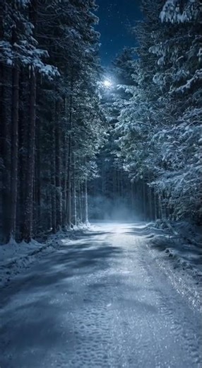 Silent Night Forest — Deep Road Into Darkness 🌫️❄️
