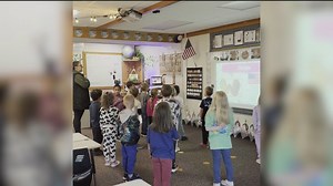 Daily pledge of allegiance: Miss Jochim's kindergarten