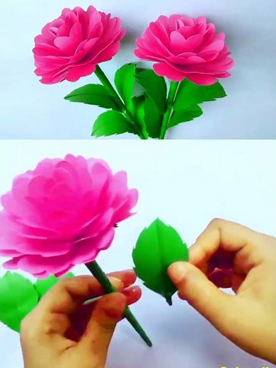 Easy Paper #Flower Making Video For Home Decoration - DIY #Paper Flower Making - Short Video