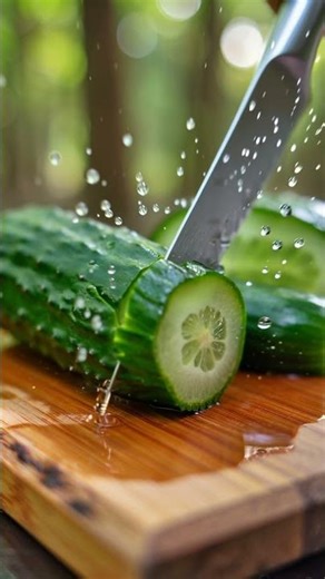 Juicy Cucumber Cutting ASMR | Crispy, Refreshing Cucumber Slices