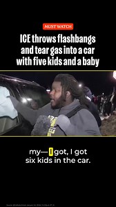 MUST WATCH: Last night ICE agents threw flashbangs and tear gas into a car with five children, including a 6 month old baby. | CAP Action
