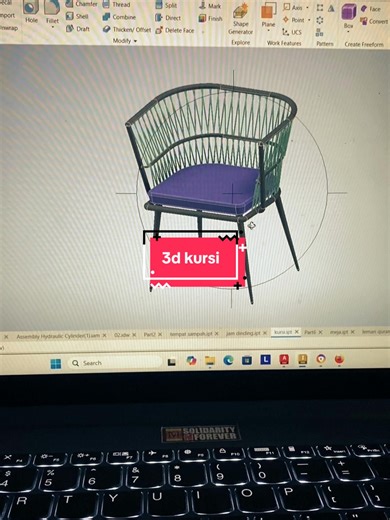 #capcut kursi #autodesk #inventor #teknikmesin #cad