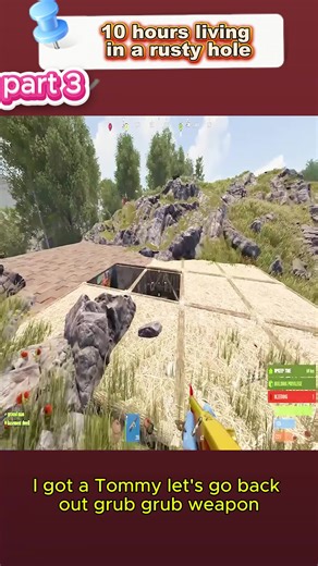 pt3 spent 10 hours living in a hole #rust #rustconsole #rustclips #rustgame